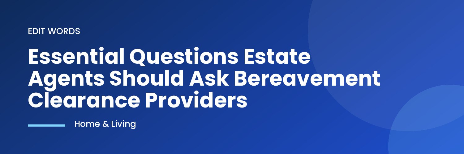 Estate agent reviewing bereavement clearance options in autumn