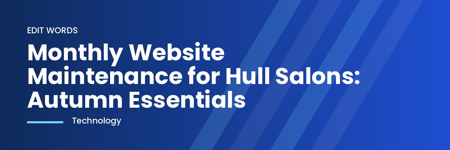 Hair salon owner updating website on laptop in Hull